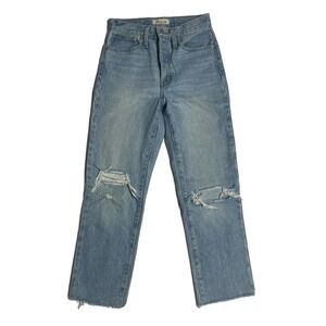 Madewell Full Length‎ Classic Straight Distressed Jeans Women's Size 24
